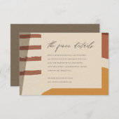 MODERNE, ABSTRAKTE, KÜNSTLERISCHE BREITE BEGLEITKARTE (Vorne/Hinten)