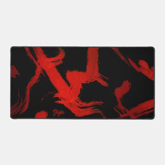 Moderne Abstrakte künstlerische Pinselstriche mit Schreibtischunterlage (Vorderseite)