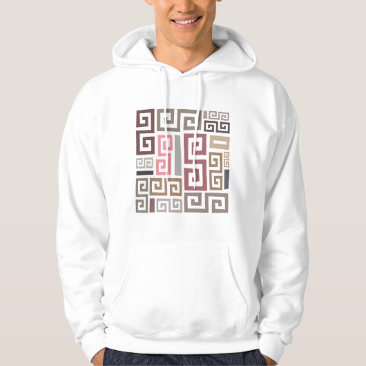 moderne abstrakte Kunstlinien Hoodie (Vorderseite)