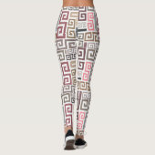 moderne abstrakte Kunstlinien Leggings (Rückseite)