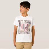 moderne abstrakte Kunstlinien T-Shirt (Vorne ganz)