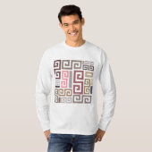 moderne abstrakte Kunstlinien T-Shirt (Vorne ganz)