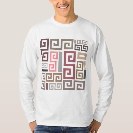 moderne abstrakte Kunstlinien T-Shirt (Vorderseite)