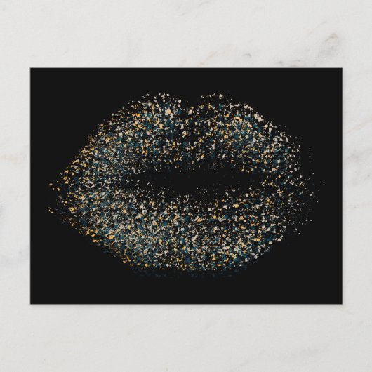 Moderne Abstrakte Kunstlippen #4 Postkarte (Vorderseite)