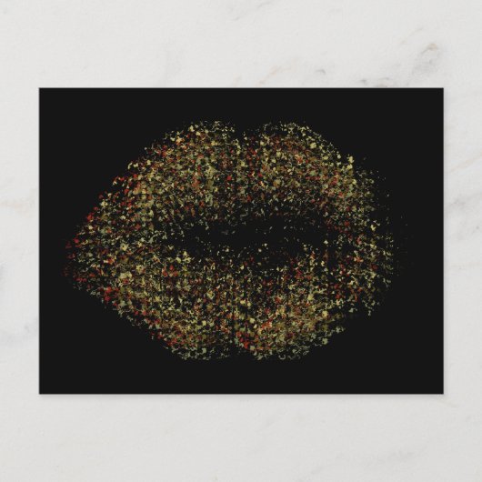 Moderne Abstrakte Kunstlippen #6 Postkarte (Vorderseite)