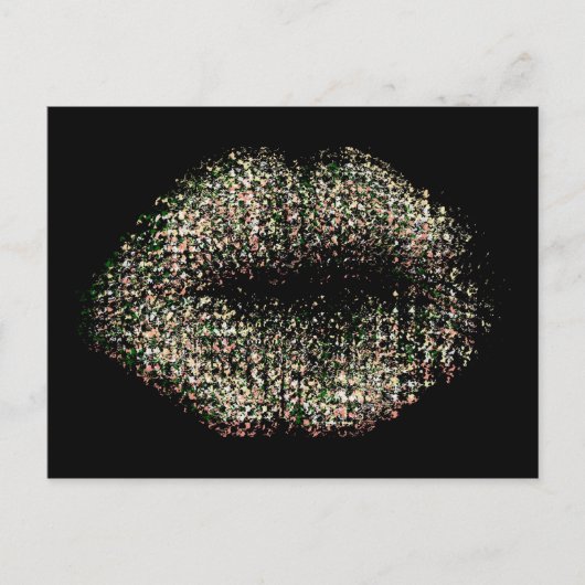Moderne Abstrakte Kunstlippen #9 Postkarte (Vorderseite)