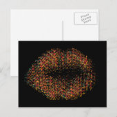 Moderne Abstrakte Kunstlips #10 Postkarte (Vorne/Hinten)