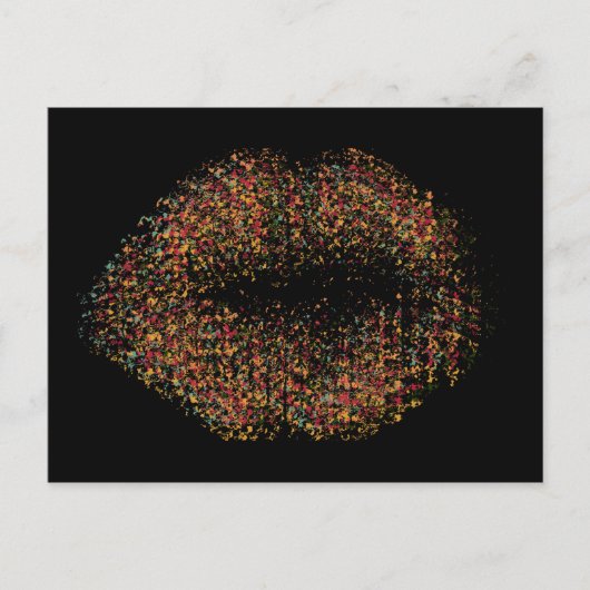 Moderne Abstrakte Kunstlips #10 Postkarte (Vorderseite)