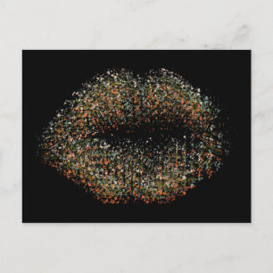 Moderne Abstrakte Kunstlips #15 Postkarte