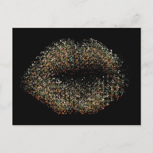 Moderne Abstrakte Kunstlips #15 Postkarte (Vorderseite)