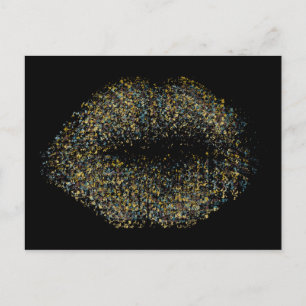 Moderne Abstrakte Kunstlips #16 Postkarte