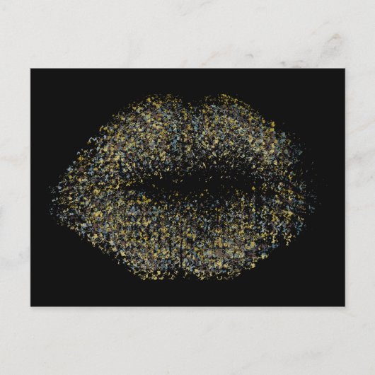 Moderne Abstrakte Kunstlips #16 Postkarte (Vorderseite)