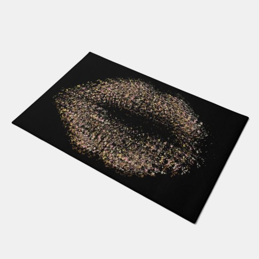 Moderne Abstrakte Kunstlips #18 Fußmatte (Schrägansicht)