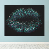 Moderne Abstrakte Kunstlips #23 Leinwanddruck (Insitu (Holzboden))