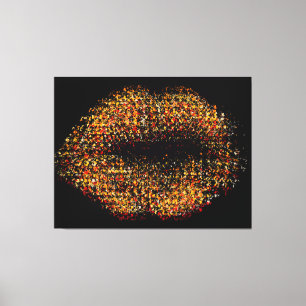 Moderne Abstrakte Kunstlips #27 Leinwanddruck