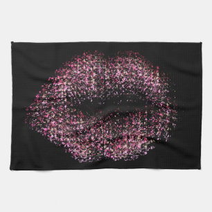 Moderne Abstrakte Kunstlips #30 Geschirrtuch