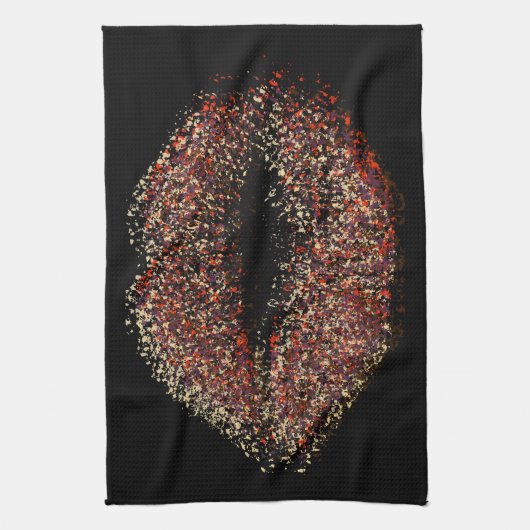 Moderne Abstrakte Kunstlips #45 Geschirrtuch (Vertikal)