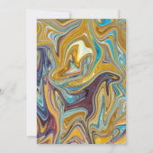 Moderne Abstrakte Kunstmalerei Hochzeit Einladung (Rückseite)