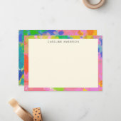 Moderne Abstrakte Kunstmalerei Personalisierter Na Mitteilungskarte (Vorderseite/Rückseite Beispiel)