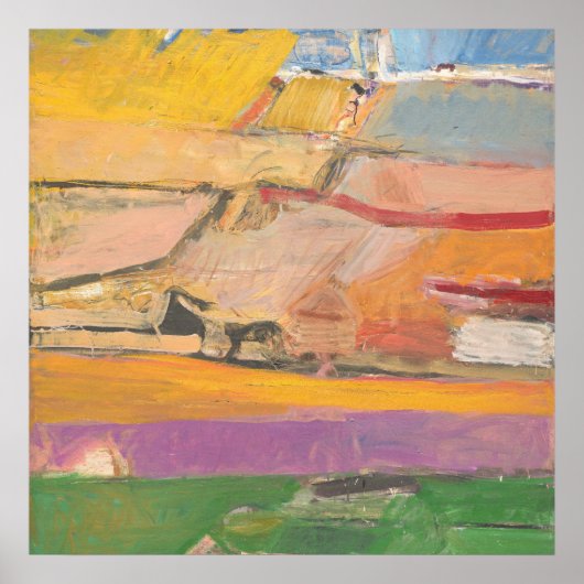 Moderne Abstrakte Kunstmalerei von Richard Diebenk Poster (Vorne)