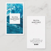 Moderne abstrakte Kunstminimalistin Visitenkarte (Vorne/Hinten)