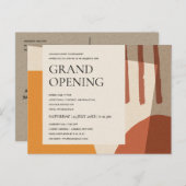 MODERNE ABSTRAKTE KUNSTROSTGELBE GRAND ÖFFNUNG ANKÜNDIGUNGSPOSTKARTE (Vorne/Hinten)