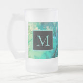 Moderne Abstrakte Kunstschatten, Lila Mattglas Bierglas (Links)