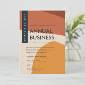 MODERNE ABSTRAKTE KUNSTSTRECKENKONFERENZ EINLADUNG (Stehend Vorderseite)