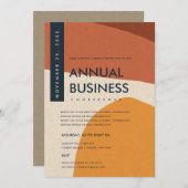 MODERNE ABSTRAKTE KUNSTSTRECKENKONFERENZ EINLADUNG (Vorne/Hinten)