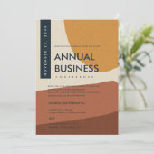 MODERNE ABSTRAKTE KUNSTSTRECKENKONFERENZ EINLADUNG (Stehend Vorderseite)