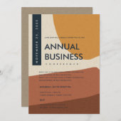 MODERNE ABSTRAKTE KUNSTSTRECKENKONFERENZ EINLADUNG (Vorne/Hinten)