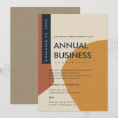 MODERNE ABSTRAKTE KUNSTSTRECKENKONFERENZ EINLADUNG (Vorne/Hinten)