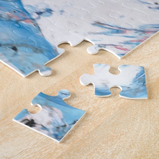 Moderne Abstrakte Kunstvorlage Marmor aussehen ros Puzzle (Seite)