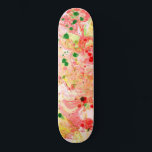 Moderne Abstrakte Kunstvorlage Skateboard<br><div class="desc">Moderne Abstrakte Art Custom Template Trendy Pink Blue Lila Green Blank Skateboard.</div>