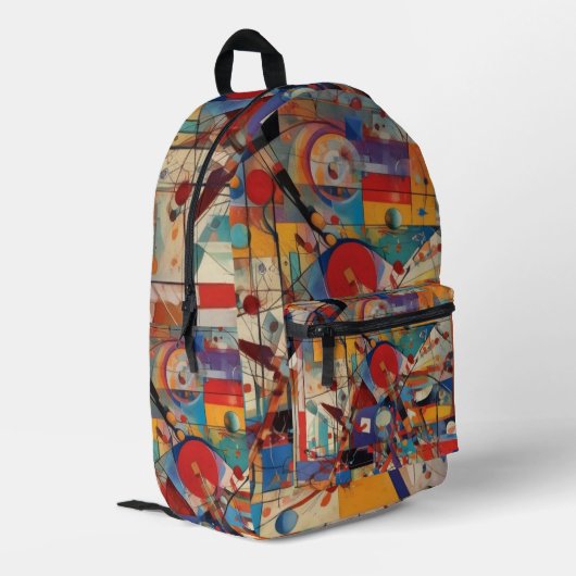 Moderne abstrakte Kunstwerke Bedruckter Rucksack (Rückseitige Ecke links)
