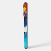 Moderne abstrakte Kunstwerke iPhone Hülle (Linke Seite)