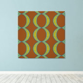 Moderne Abstrakte Kupfer braun grüne Kreise Diaman Leinwanddruck (Insitu (Holzboden))