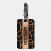 Moderne Abstrakte Kupfer Leopard-Tierwerbung Gepäckanhänger (Rückseite vertikal)