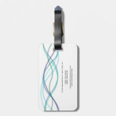 Moderne Abstrakte Kurven Moderne Trendsetter Gepäckanhänger (Rückseite vertikal)