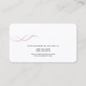 Moderne Abstrakte Kurven Stilvoll und trendig Visitenkarte (Rückseite)