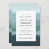 Moderne Abstrakte Küstenkunst Einladung (Vorne/Hinten)