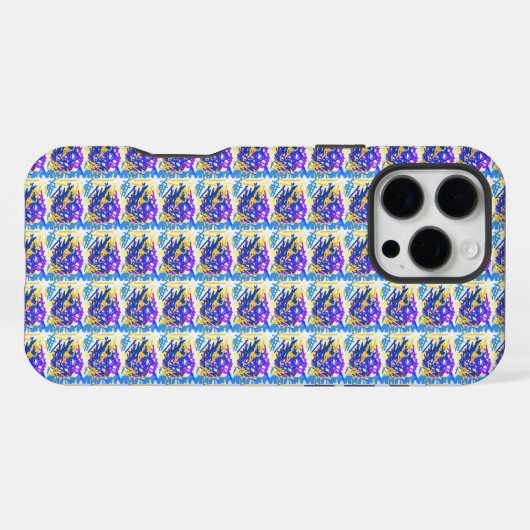 Moderne Abstrakte Lackschicht iPhone Hülle (Rückseite (Horizontal))