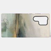 Moderne Abstrakte Landschaft Art Custom NameTee Samsung Galaxy Hülle (Rückseite (Horizontal))