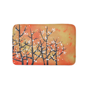 Moderne Abstrakte Landschaft Burnt Orange Badematte
