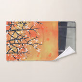 Moderne Abstrakte Landschaft Burnt Orange Badhandtuch Set (Handtuch)