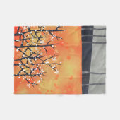 Moderne Abstrakte Landschaft Burnt Orange Fleecedecke (Vorderseite (Horizontal))