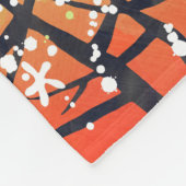 Moderne Abstrakte Landschaft Burnt Orange Fleecedecke (Ecke)