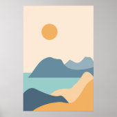 Moderne abstrakte Landschaft Poster (Vorne)