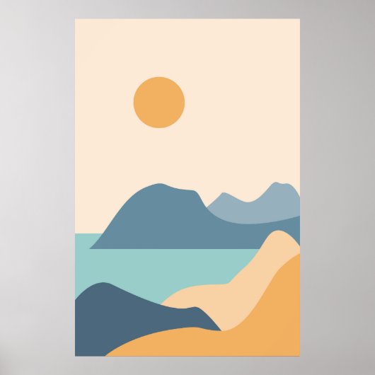 Moderne abstrakte Landschaft Poster (Vorne)