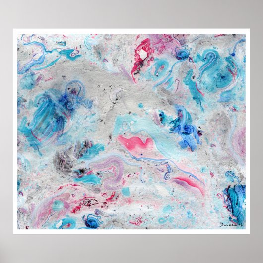 Moderne Abstrakte Landschaft. Poster (Vorne)